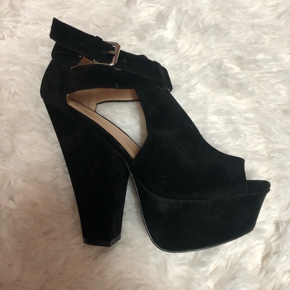 High platform black wedges - Picture 2 of 5